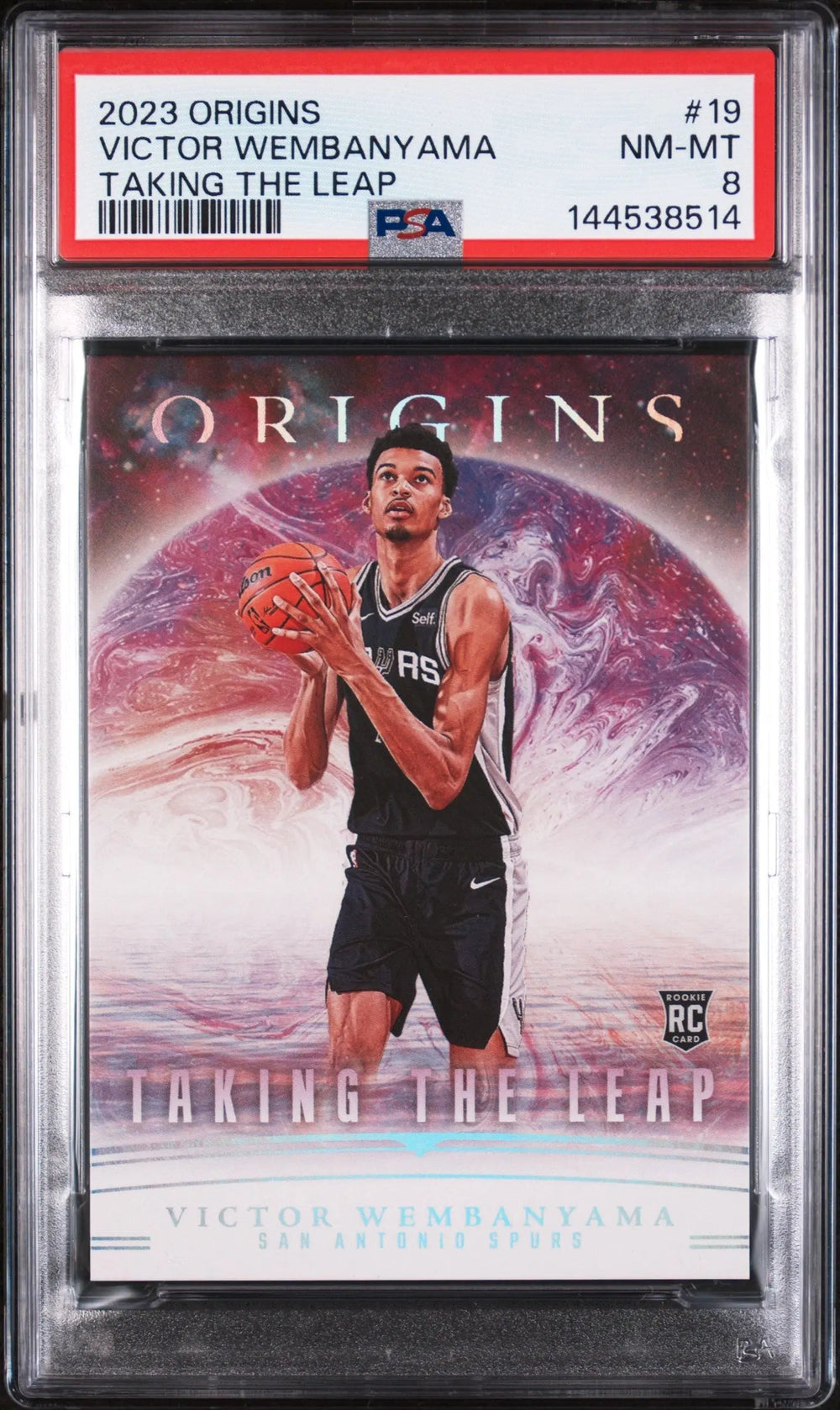 2023 Panini Origins Taking The Leap Rookie Victor Wembanyama RC PSA 8
