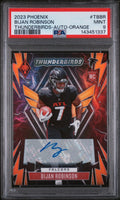 2023 Panini Phoenix Thunderbird Autograph Rookie Bijan Robinson Orange /20 PSA 9