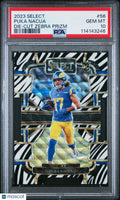 2023 Panini Select Puka Nacua #56 Die Cut Zebra Prizm PSA 10