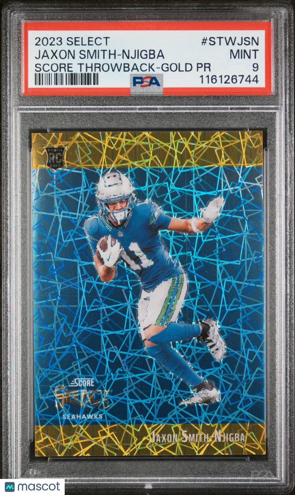 2023 Panini Select ScoreSelect Throwback Jaxon Smith-Njigba RC Gold PR PSA 9 /10