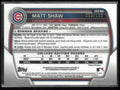2023 Topps Bowman Chrome Autograph Matt Shaw Auto Blue Wave /150