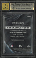 2023 Topps Chrome Black Auto Red Refractors Anthony Volpe RC BGS 9.5 1/5