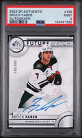2023 UD SP Authentic Future Watch Rookie Autograph Brock Faber Auto/999 RC PSA 9