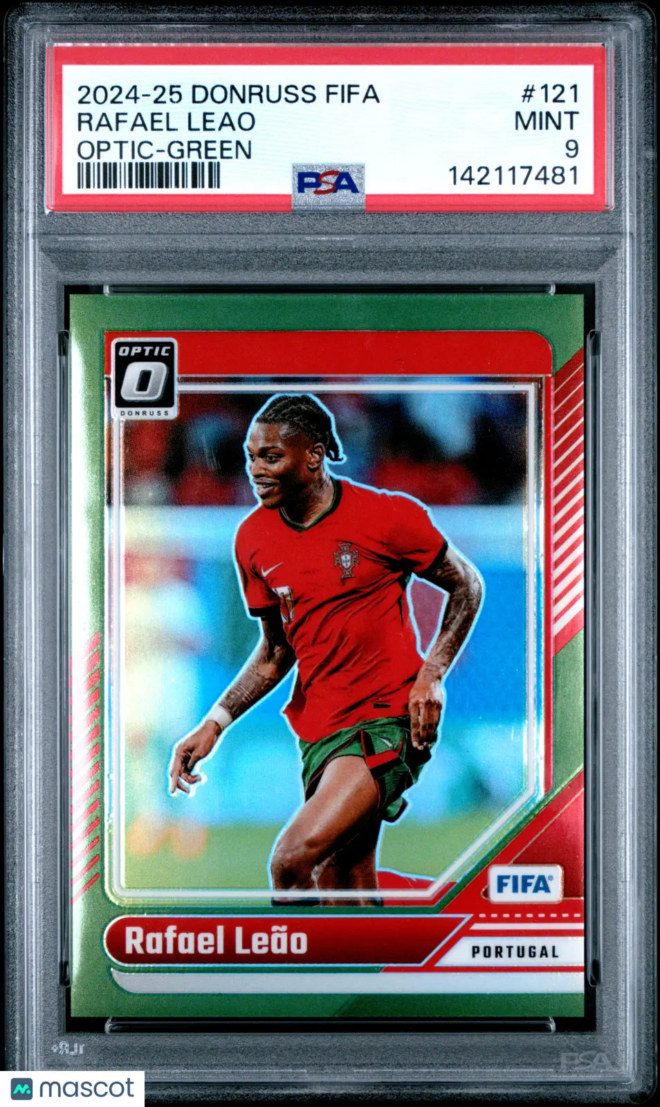 2024-25 Panini Donruss FIFA Rafael Leao #121 Optic Green PSA 9 /5
