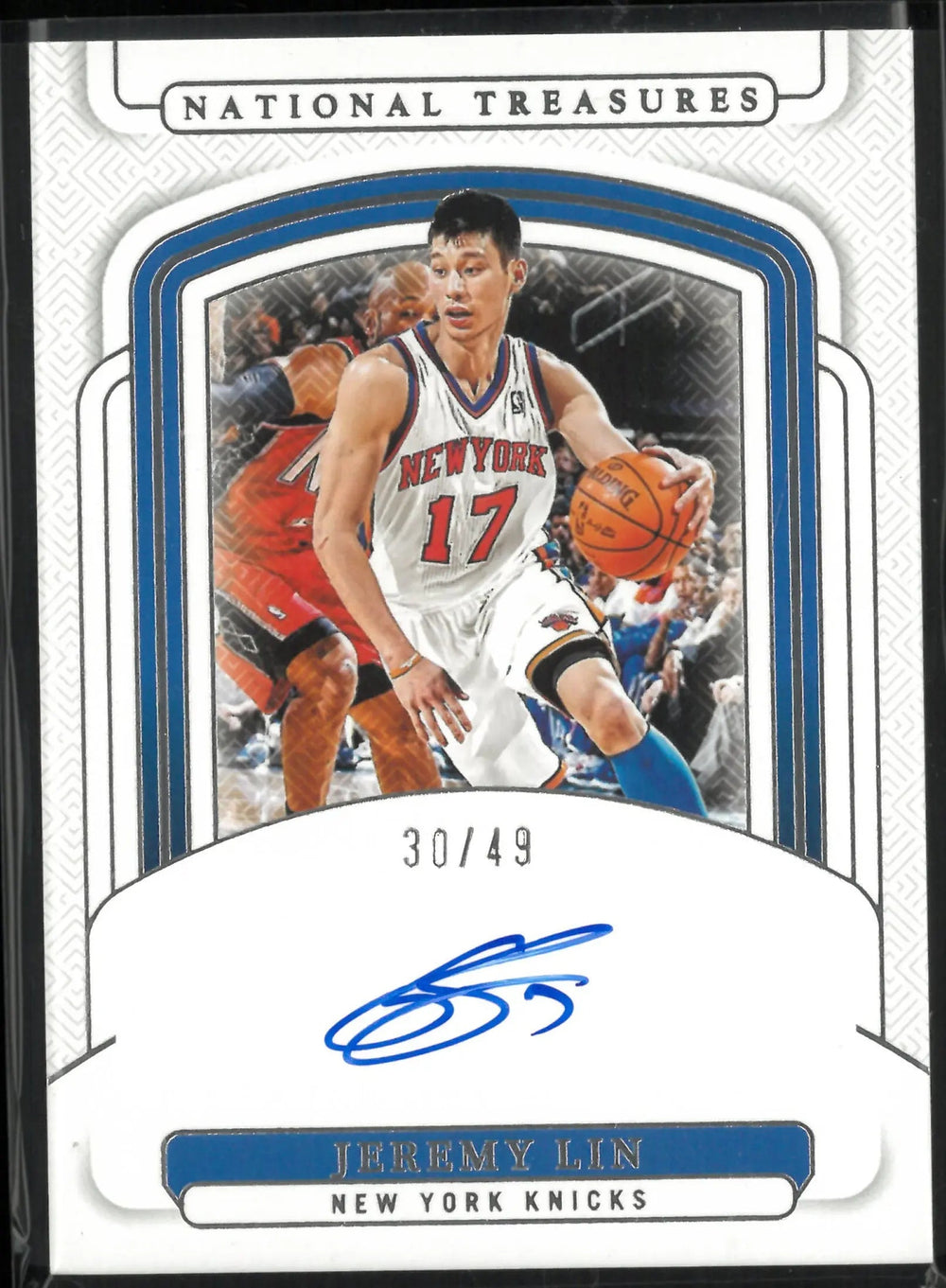 2024-25 Panini National Treasure Autograph Jeremy Lin Auto Blue /49