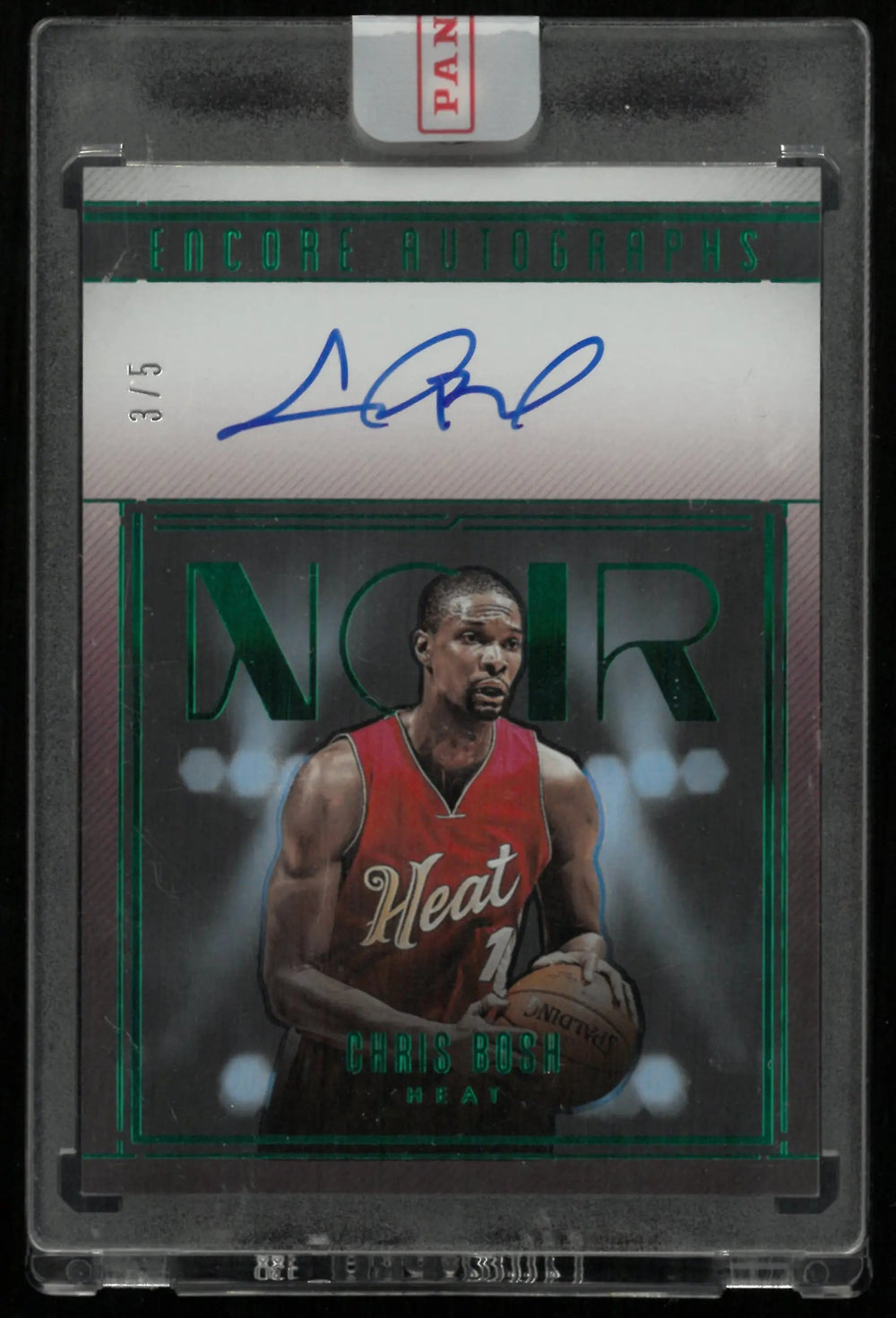 2024-25 Panini Noir Encore Autographs Chris Bosh Auto Green /5