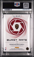 2024-25 Panini Photogenic Burst Rate Fireworks Auto Donovan Mitchell /5 PSA 10