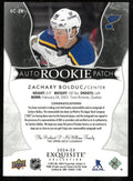 2024-25 UD The Cup Hockey Exquisite Rookie Patch Auto Zachary Bolduc /76