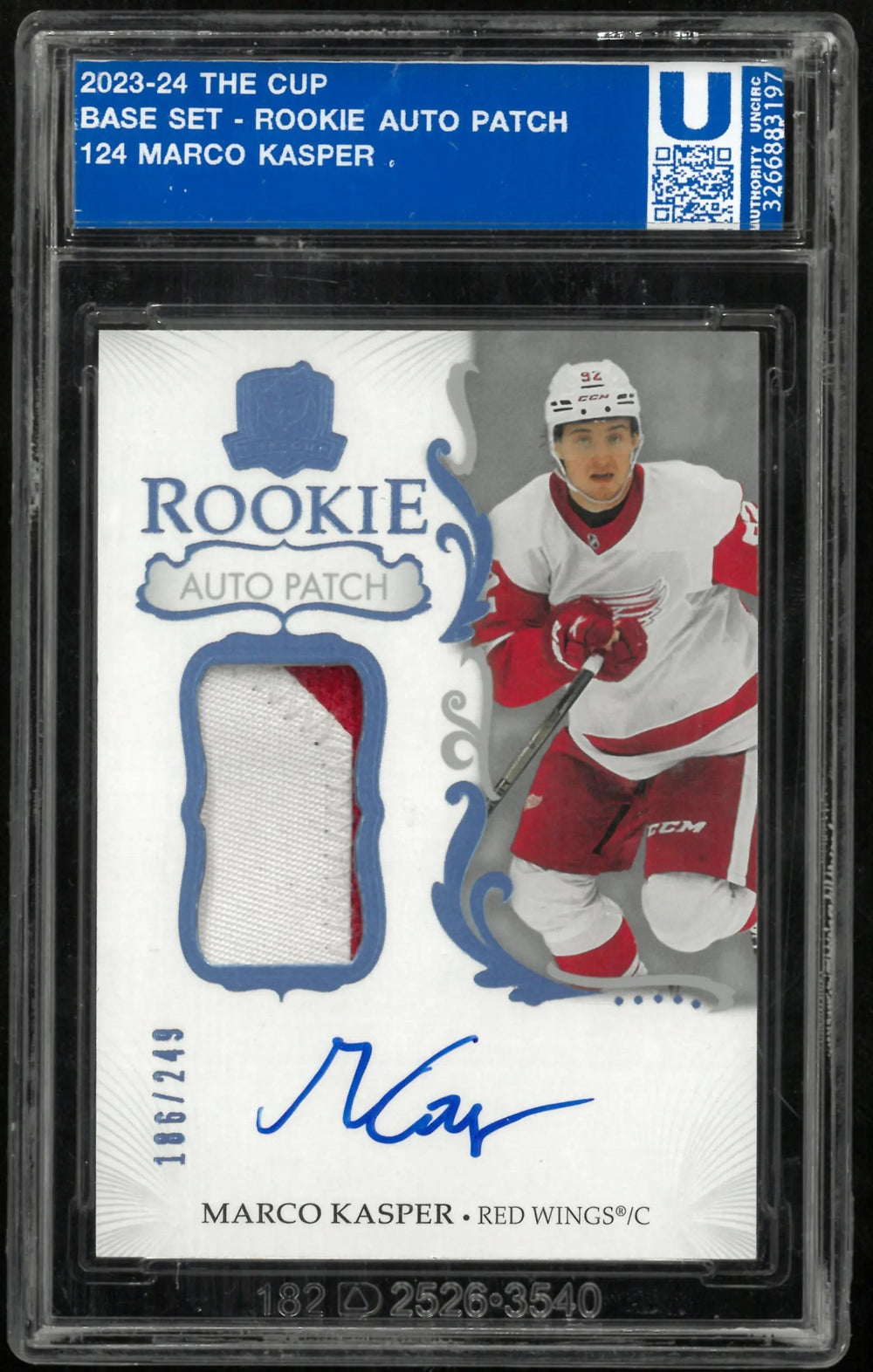 2024-25 UD The Cup Marco Kasper RC Rookie Patch Auto /249
