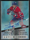 2024-25 Upper Deck Credential Debut Ticket Access Autograph Lane Hutson Auto/199