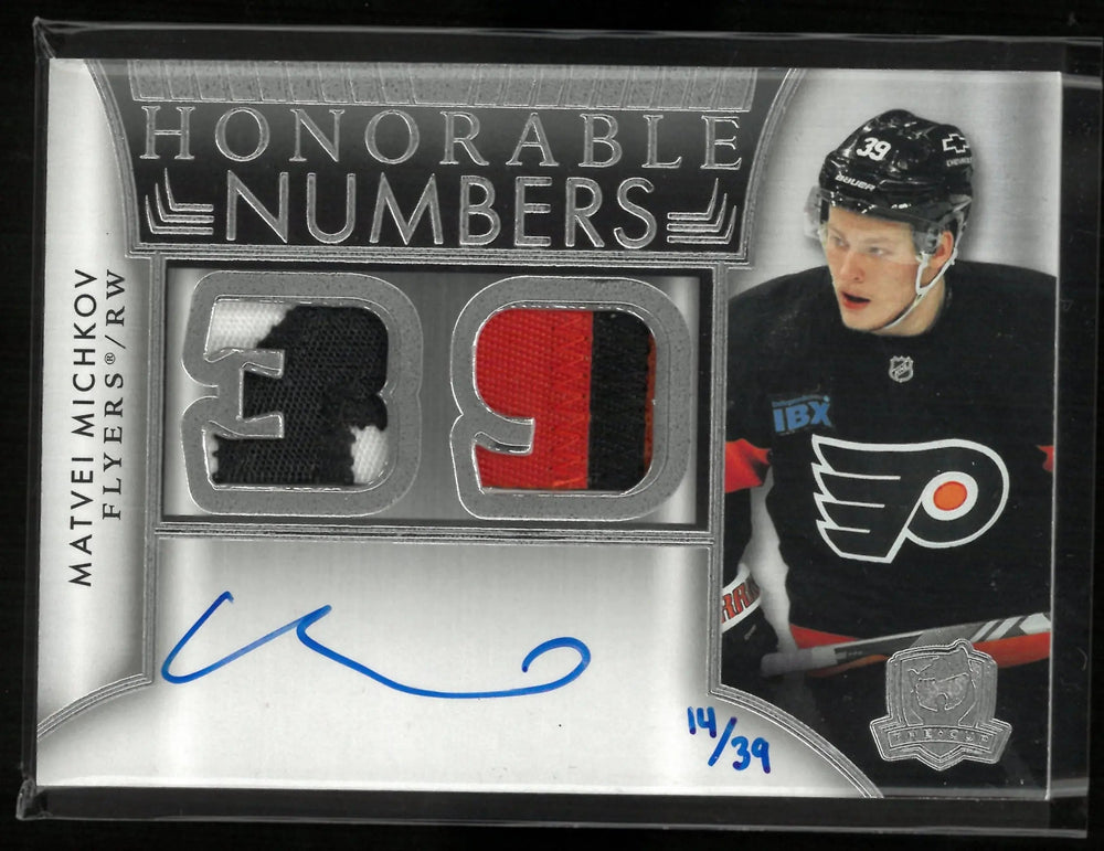 2024-25 Upper Deck The Cup Honorable Numbers Matvei Michkov Patch Auto /39