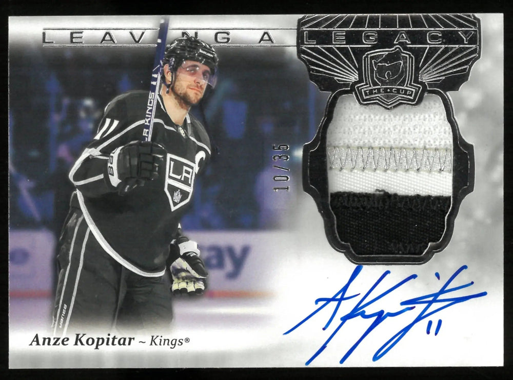 2024-25 Upper Deck The Cup Leaving A Legacy Patch Auto Anze Kopitar /35