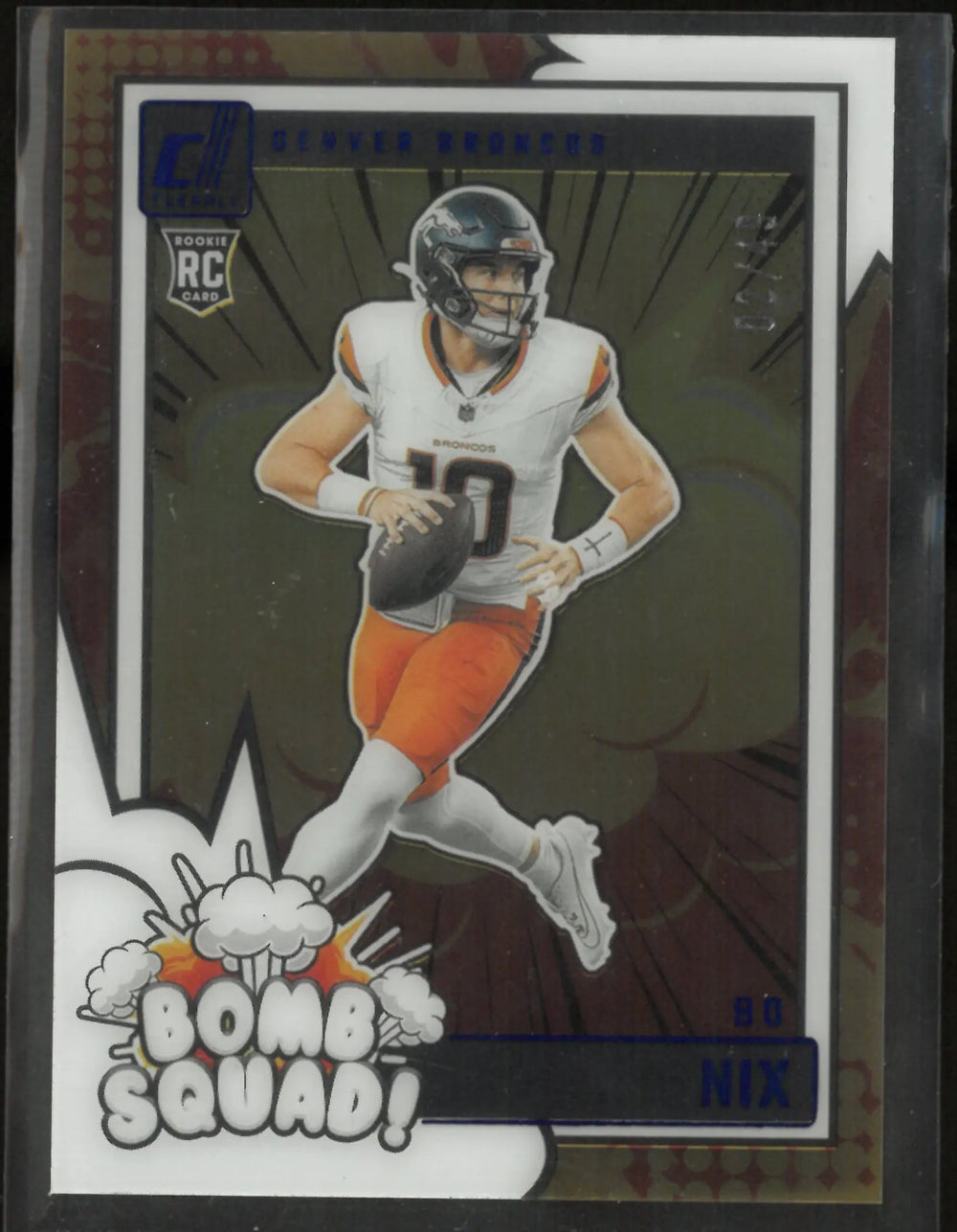 2024 Panini Clearly Donruss Bomb Squad Bo Nix Rookie RC /49