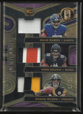 2024 Panini Gold Standard Newly Minted Nabers Odunze Wilson Triple Patch RC /24