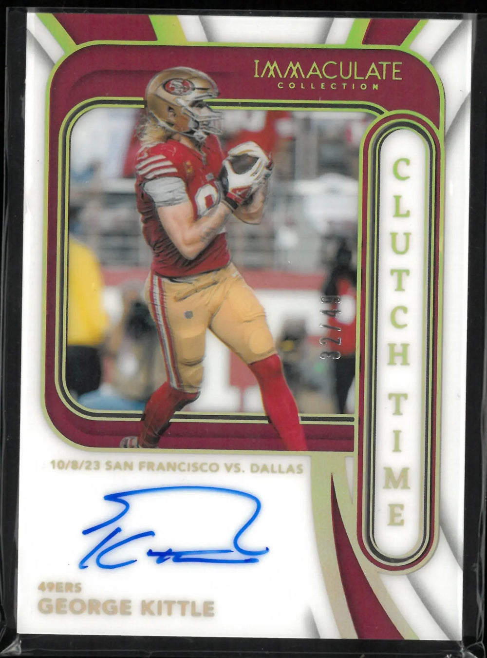 2024 Panini Immaculate Collection Clutch Time George Kittle Autograph /49