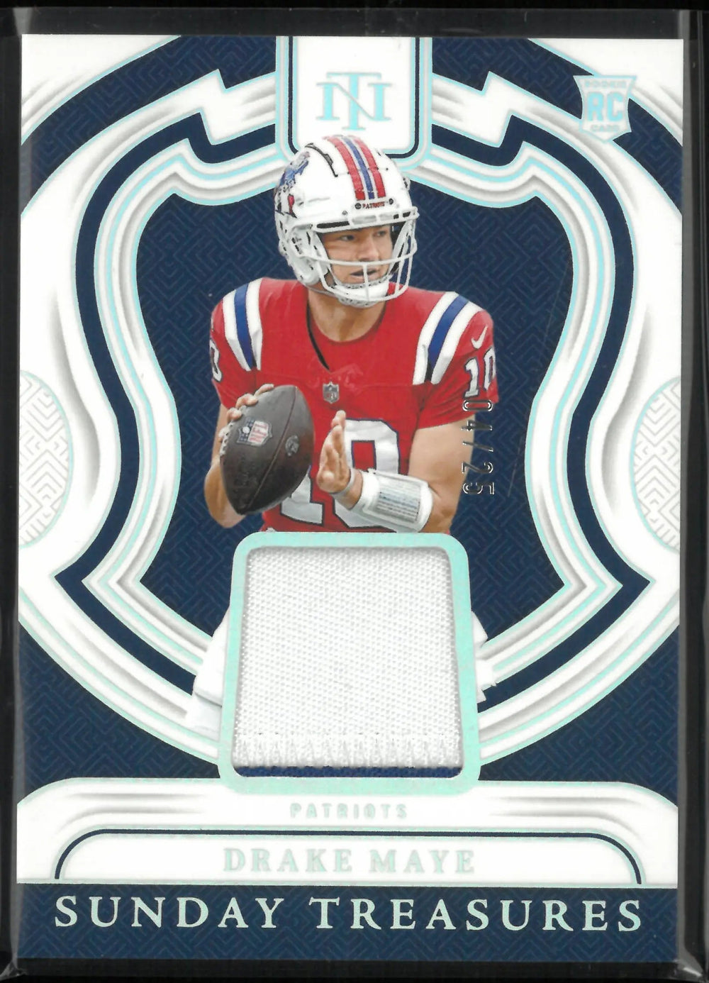 2024 Panini National Treasure Sunday Treasures Rookie Patch Drake Maye /25 RC