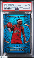 2024 Panini Obsidian S. Gilgeous-Alexander #200 Electric Etch Blue Flood PSA 8