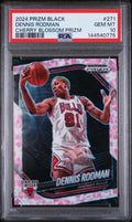2024 Panini Prizm Black Cherry Blossom Dennis Rodman /20 PSA 10