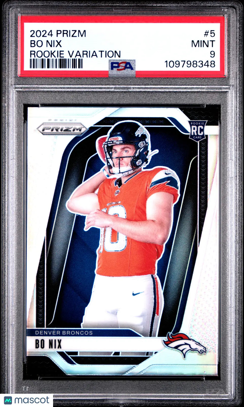 2024 Panini Prizm Rookie Variation Bo Nix #5 PSA 9