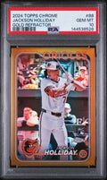 2024 Topps Chrome Jackson Holliday RC Rookie Gold Refractor /50 PSA 10
