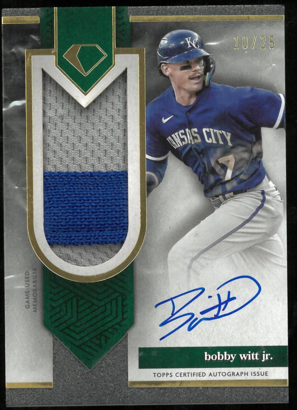 2024 Topps Diamond Icons Jumbo Patch Auto Bobby Witt Jr /25
