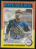 2024 Topps Heritage Rookie Autograph Jackson Chourio Auto RC
