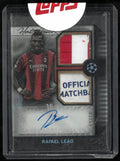 2024 Topps Museum Collection UCC Framed Hat-Trick Patch Auto Rafael Leao /10