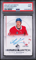 2024 UD SP Authentic Future Watch Rookie Autograph Oliver Kapanen Auto/999 PSA 9