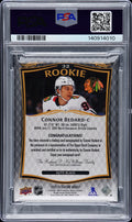 2024 UD Stature Update Connor Bedard 2023 Autograph Black 2/3 PSA 9 RC