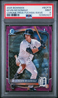 2025 1st Bowman Chrome Prospects Kevin Mcgonigle RC Fuchsia Wave /199 PSA 9
