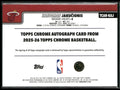 2025-26 Topps Chrome Basketball Blue Refractor Rookie Auto Kasparas Jakucionis /150