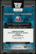2025-26 UD Black Diamond Matthew Schaefer RC Jumbo Team Logo Patch