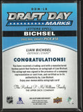 2025-26 Upper Deck SP Game Used Draft Day Marks Letters C Lian Bichsel Auto Patch /35