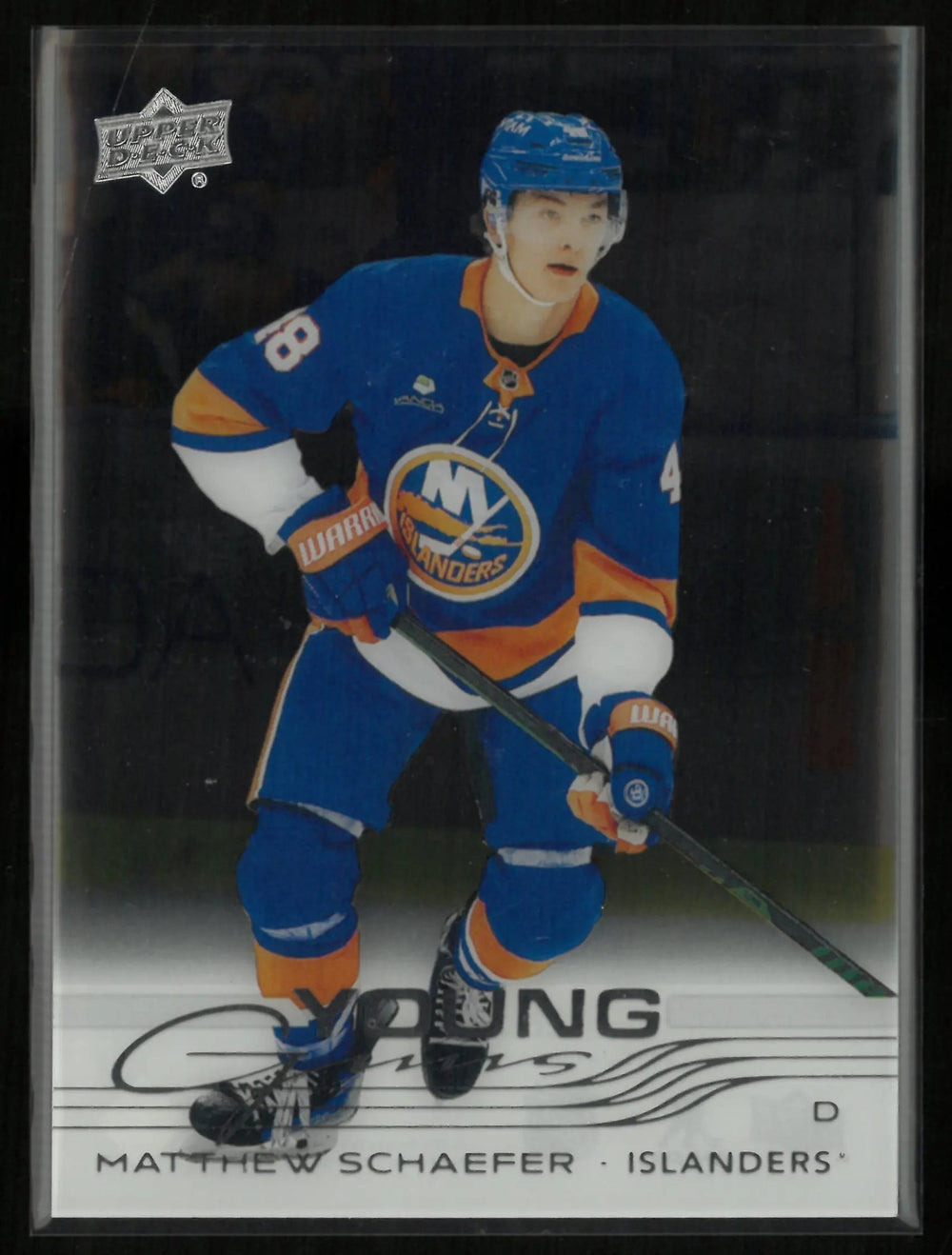 2025-26 Upper Deck Series 2 Clear Cut Young Guns Rookie Matthew Schaefer RC