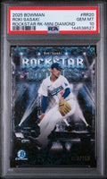 2025 Bowman Rockstar Rookies RC Roki Sasaki Rock Star Mini Diamond /150 PSA 10