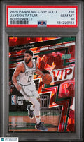 2025 Panini Collectors Convention Vip Gold Jayson Tatum Red Sparkle PSA 10 /99