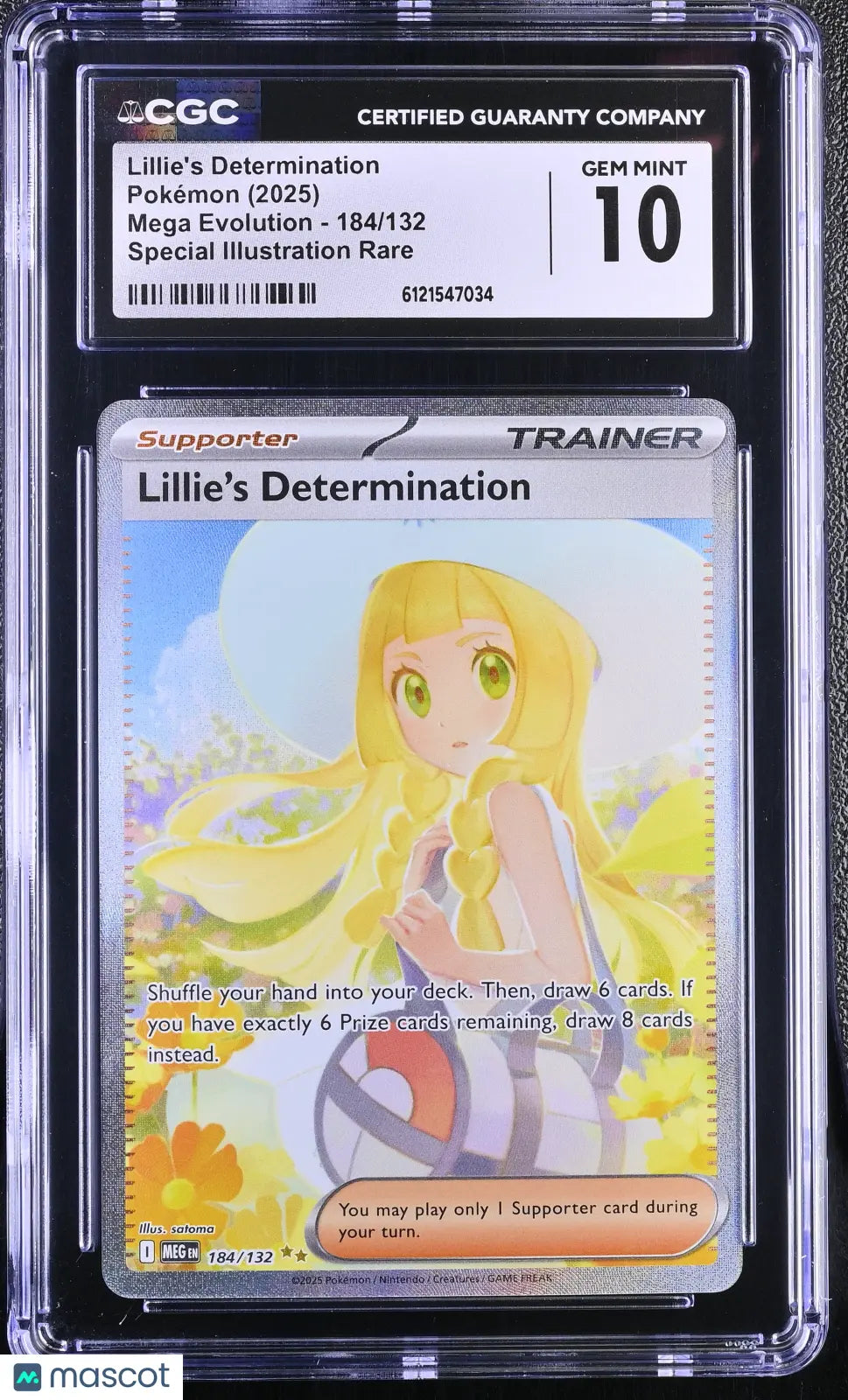 2025 Pokemon MEG Special Illustration Rare Lillie's Determination 184/132 CGC 10