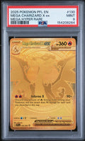 2025 Pokemon Phantasmal Flames Mega Charizard X EX Mega Hyper Rare PSA 9 130/94