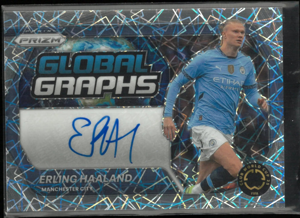 2025 Prizm FIFA Club World Cup Global Graphs Erling Haaland Auto Lazers