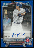 2025 Topps 1st Bowman Chrome Prospects Auto Blue Wave Ethan Conrad /150