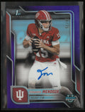 2025 Topps Bowman Chrome Prospect Auto University Fernando Mendoza Purple /75