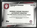 2025 Topps Bowman Chrome Prospect Auto University Fernando Mendoza Purple /75