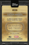 2025 Topps Chrome Marvel Mint Gold Red Refractor Captain America /5
