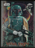 2025 Topps Chrome Star Wars Galactic Graffiti Boba Fett /50