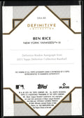 2025 Topps Definitive Rookie Autograph Ben Rice Auto /50 RC