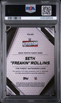 2025 Topps Finest WWE The Finest Autographs Seth Rollins Blue Checker /75 PSA 10