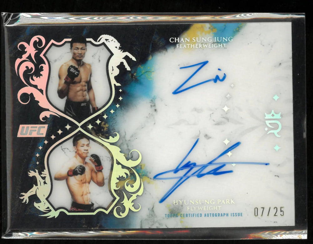 2025 Topps Royalty Collection Dual Autographs Chan Sung Jung & Hyunsung Park /25
