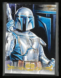 2025 Topps Star Wars Stellar Art Signatures Jango Fett By: Cisco Rivera /50