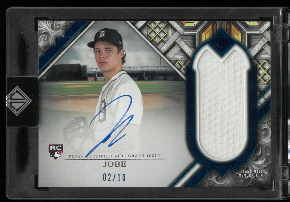 2025 Topps Transcendent Autograph Patch Jackson Jobe RC Auto Blue /10