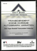 2025 Topps Transcendent Icons Chrome Rookie Autograph Matt Shaw Auto /25 RC